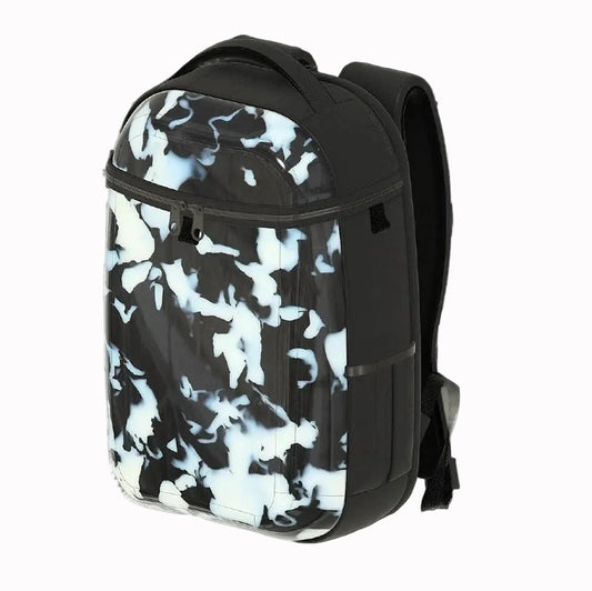 Orca Black & White Hard-Shell Backpack – Recycled Plastic Eco Design