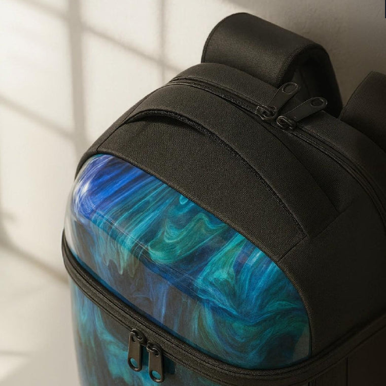 Blue Marble Hard-Shell Backpack – 100% Recycled Plastic Eco Design